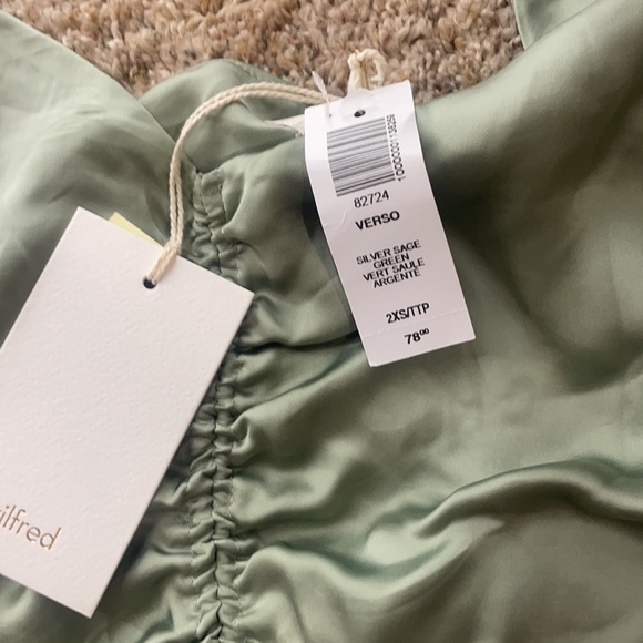 Sage green satin verso camisole - Picture 3 of 3